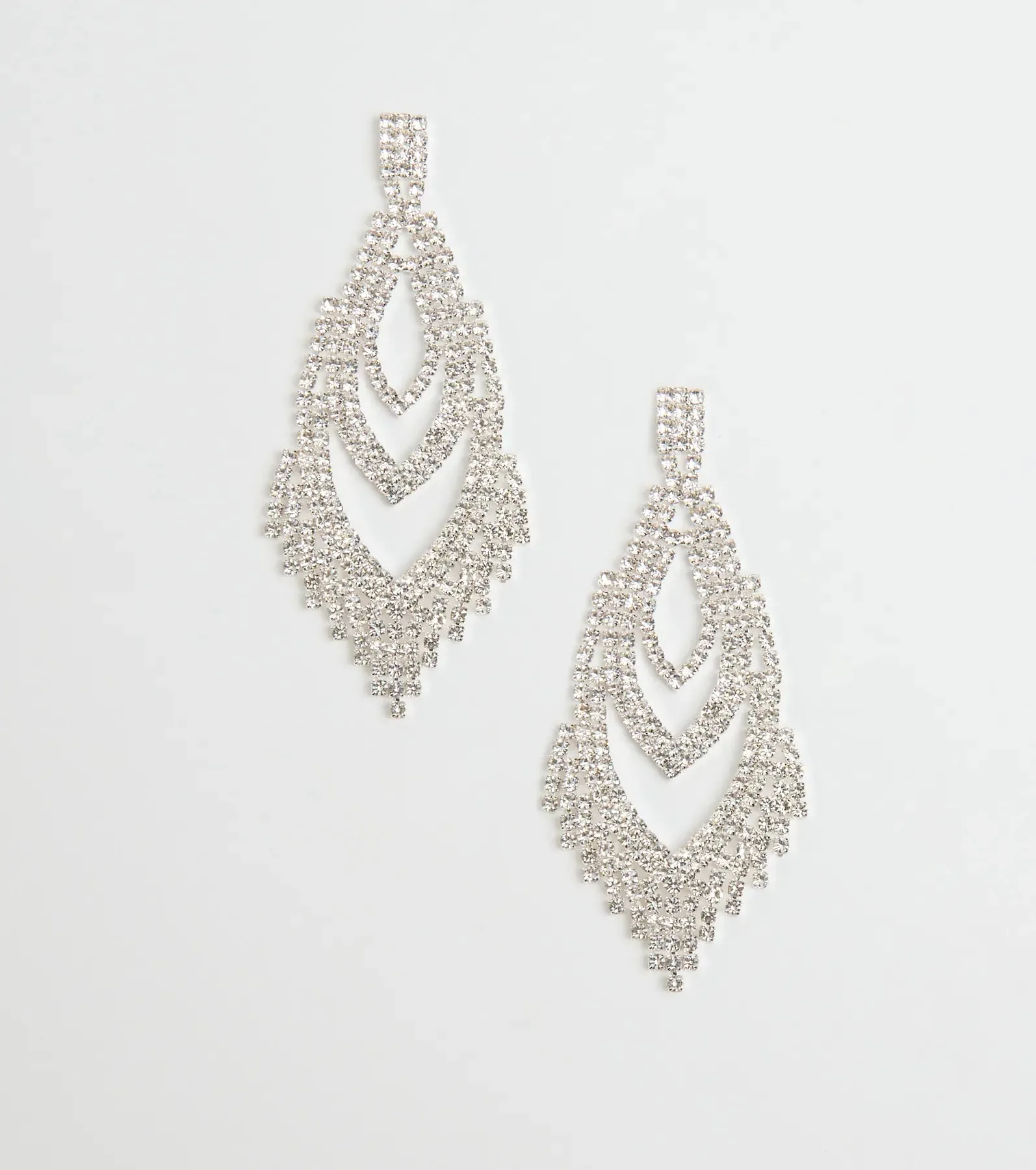 Forever Luxe Rhinestone Chandelier Earrings sold by Windsor