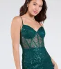 Amanza Corset Slit Mermaid Tulle Formal Dress sold by Windsor