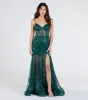 Amanza Corset Slit Mermaid Tulle Formal Dress sold by Windsor