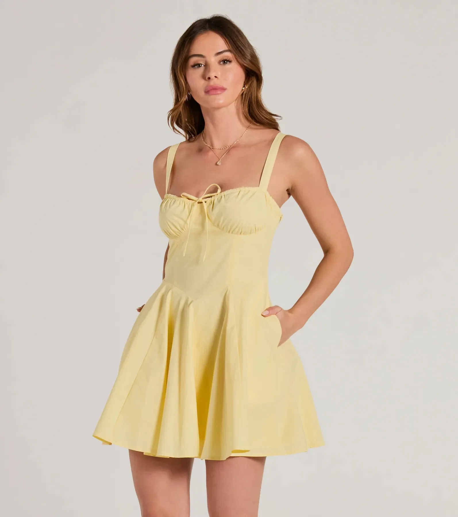 Ray Of Beauty Lace-Up Corset Skater Dress sold by Windsor