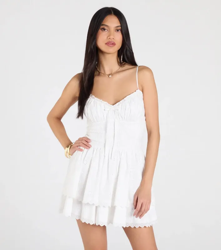 Park Picnic V-Neck Eyelet Skater Dress sold by Windsor