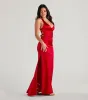Jamie Lace-Up Satin Formal Column Dress sold by Windsor