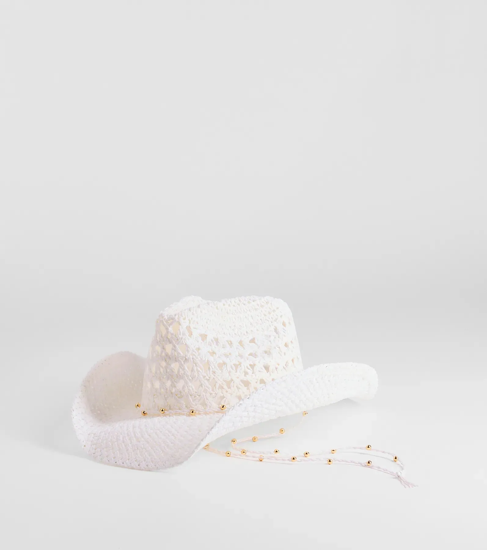 Beachy Chic Beaded Straw Cowboy Hat sold by Windsor