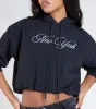 New York Bubble Crop Hoodie sold by Windsor