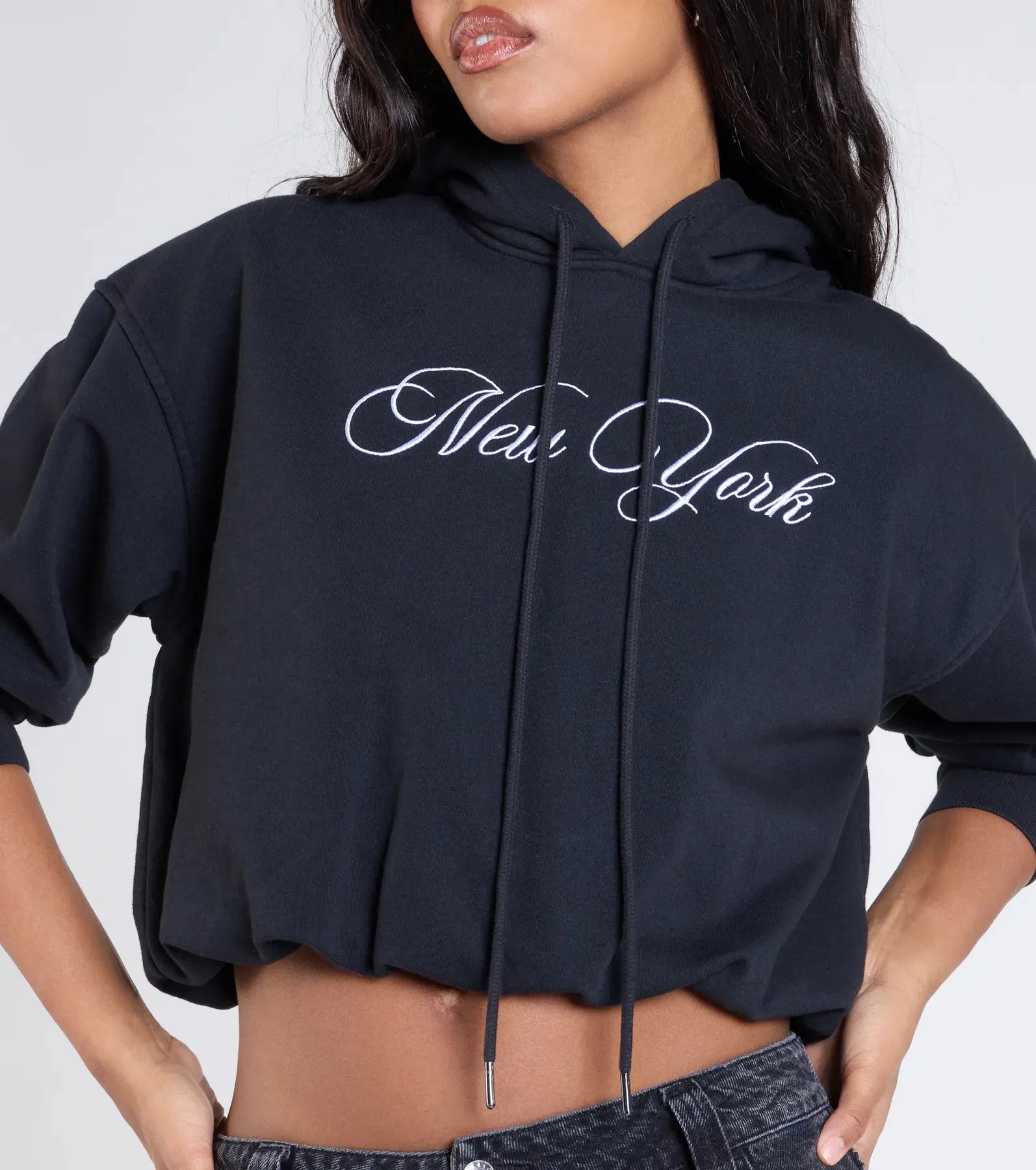 New York Bubble Crop Hoodie sold by Windsor product image thumbnail 4