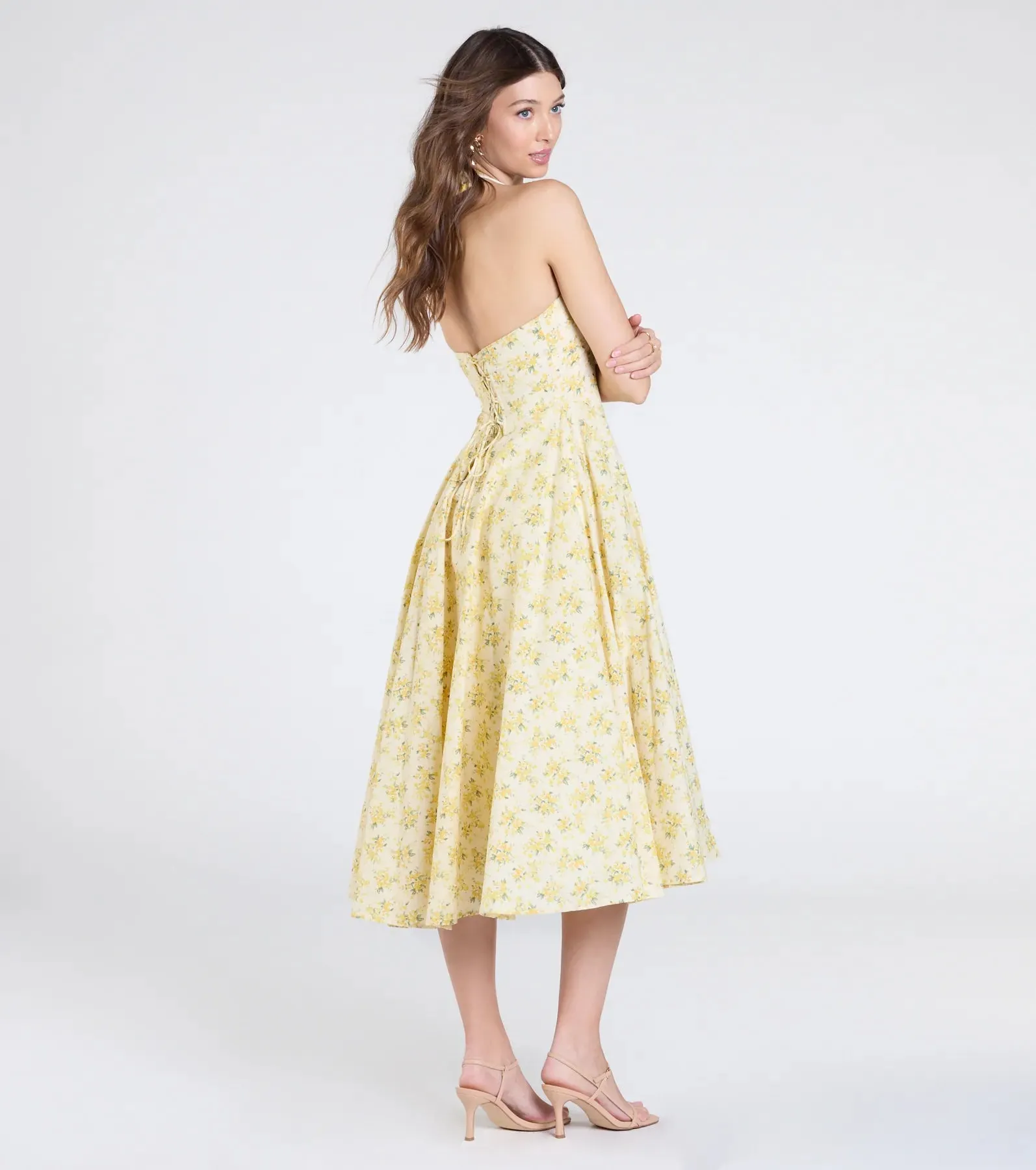 Set For Spring Halter Corset Floral Midi Dress sold by Windsor product image thumbnail 2