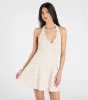 Blissful Cutie Halter Button Floral Skater Dress sold by Windsor