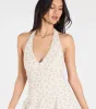 Blissful Cutie Halter Button Floral Skater Dress sold by Windsor