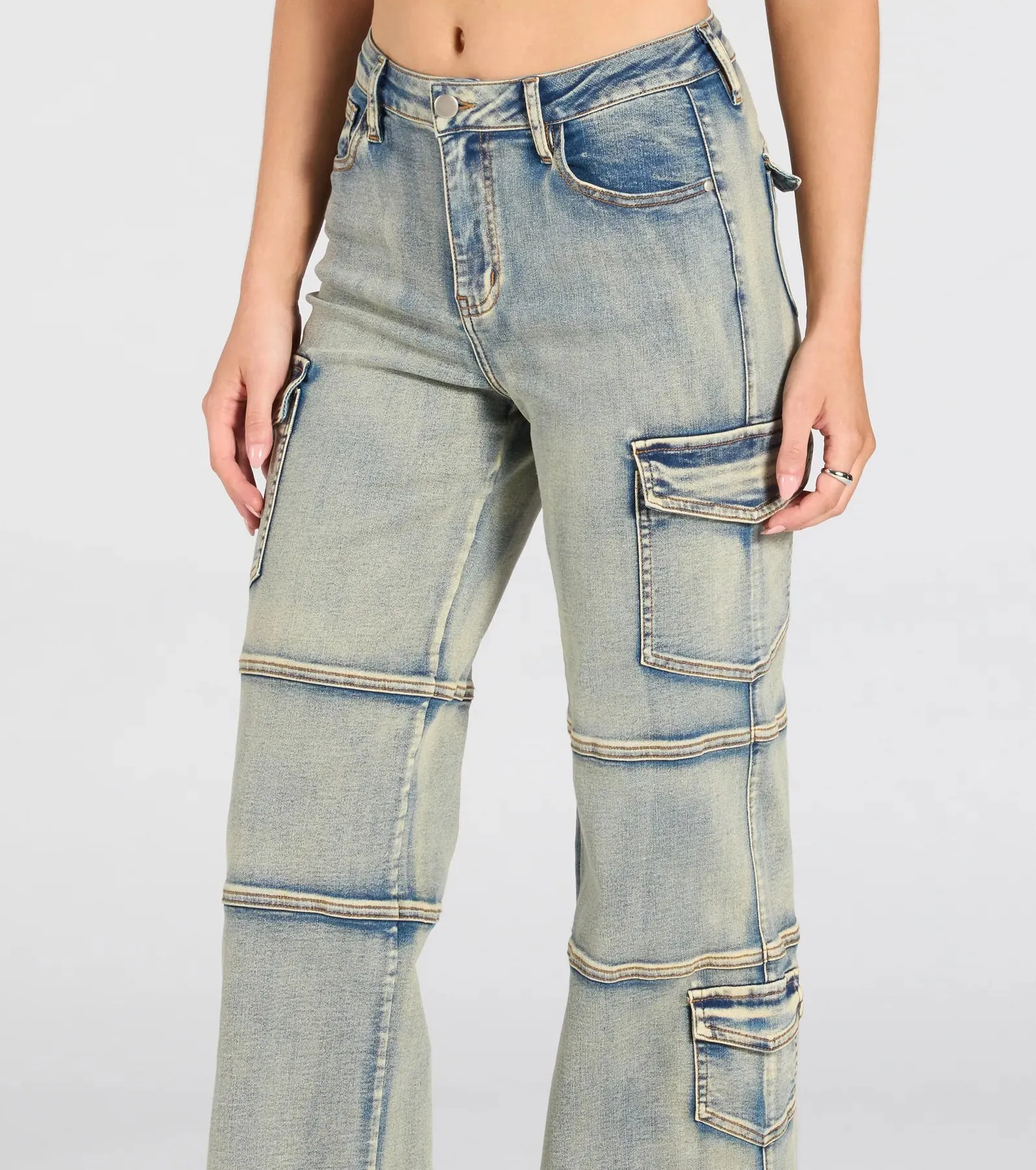 Cutie In Cargo High-Rise Denim Jeans sold by Windsor product image thumbnail 3