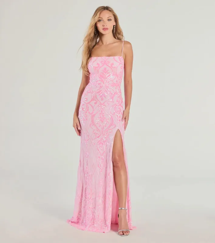 Tabitha Sleeveless Sequin Formal Column Dress sold by Windsor