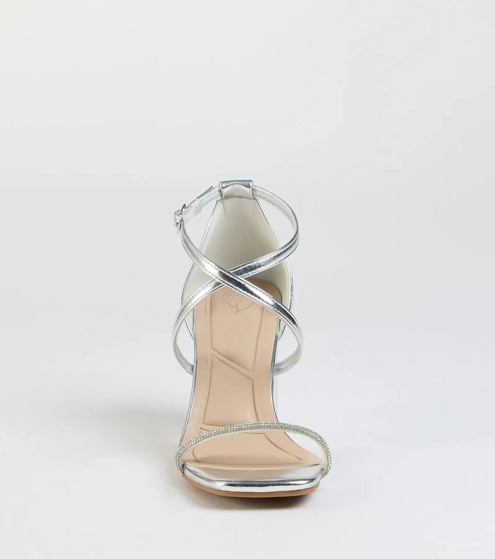 In The Limelight Rhinestone Strap Metallic Heels sold by Windsor product image thumbnail 3