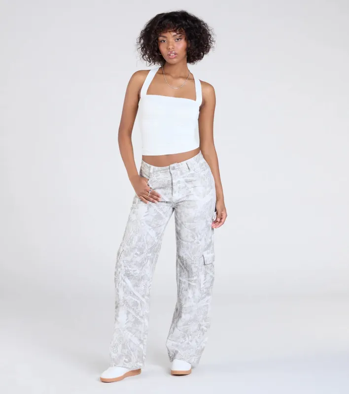 Off The Radar Camouflage Straight Leg Denim Jeans sold by Windsor