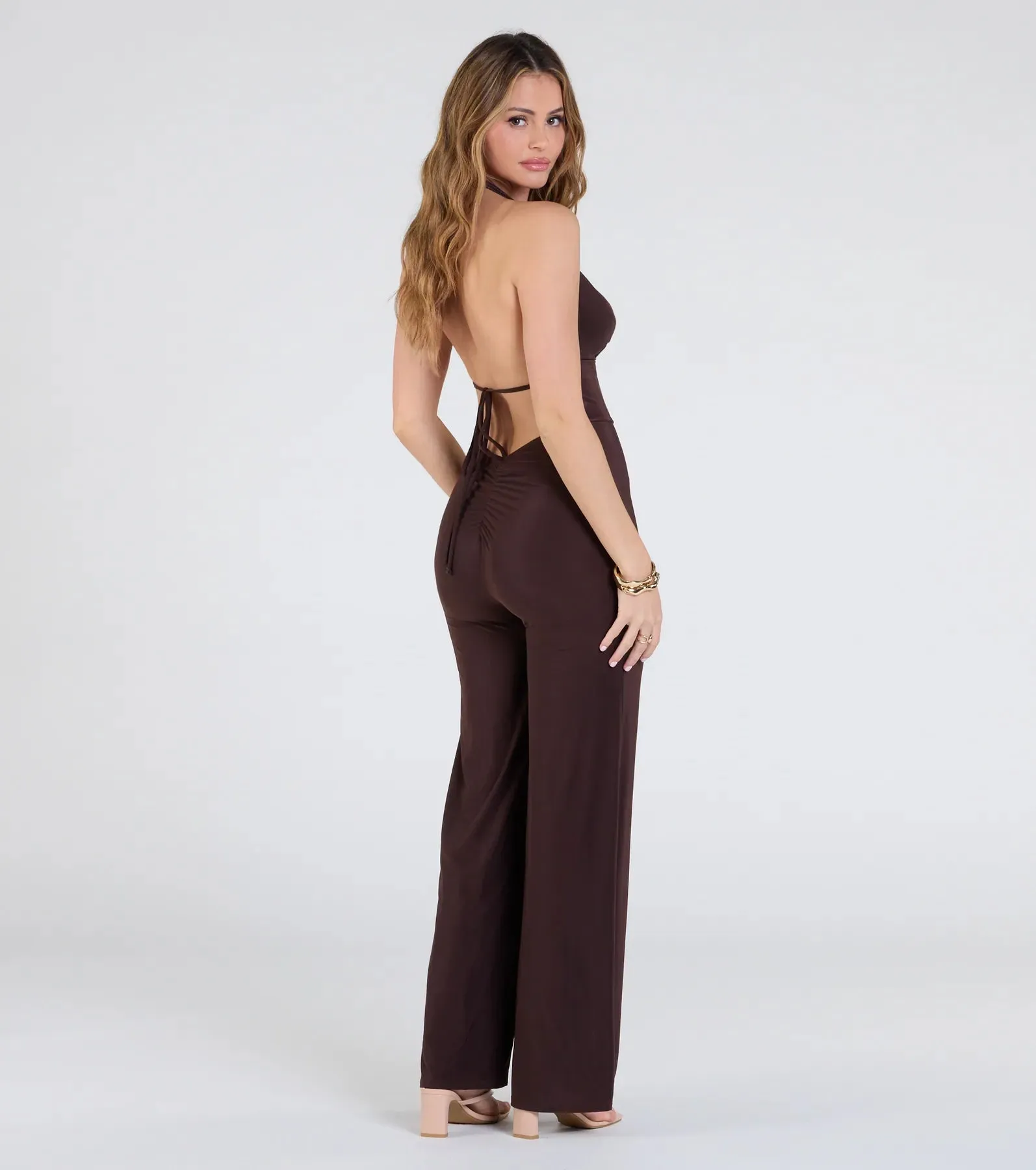 Dinner At Sunset Open Back Wide-Leg Jumpsuit sold by Windsor product image thumbnail 2