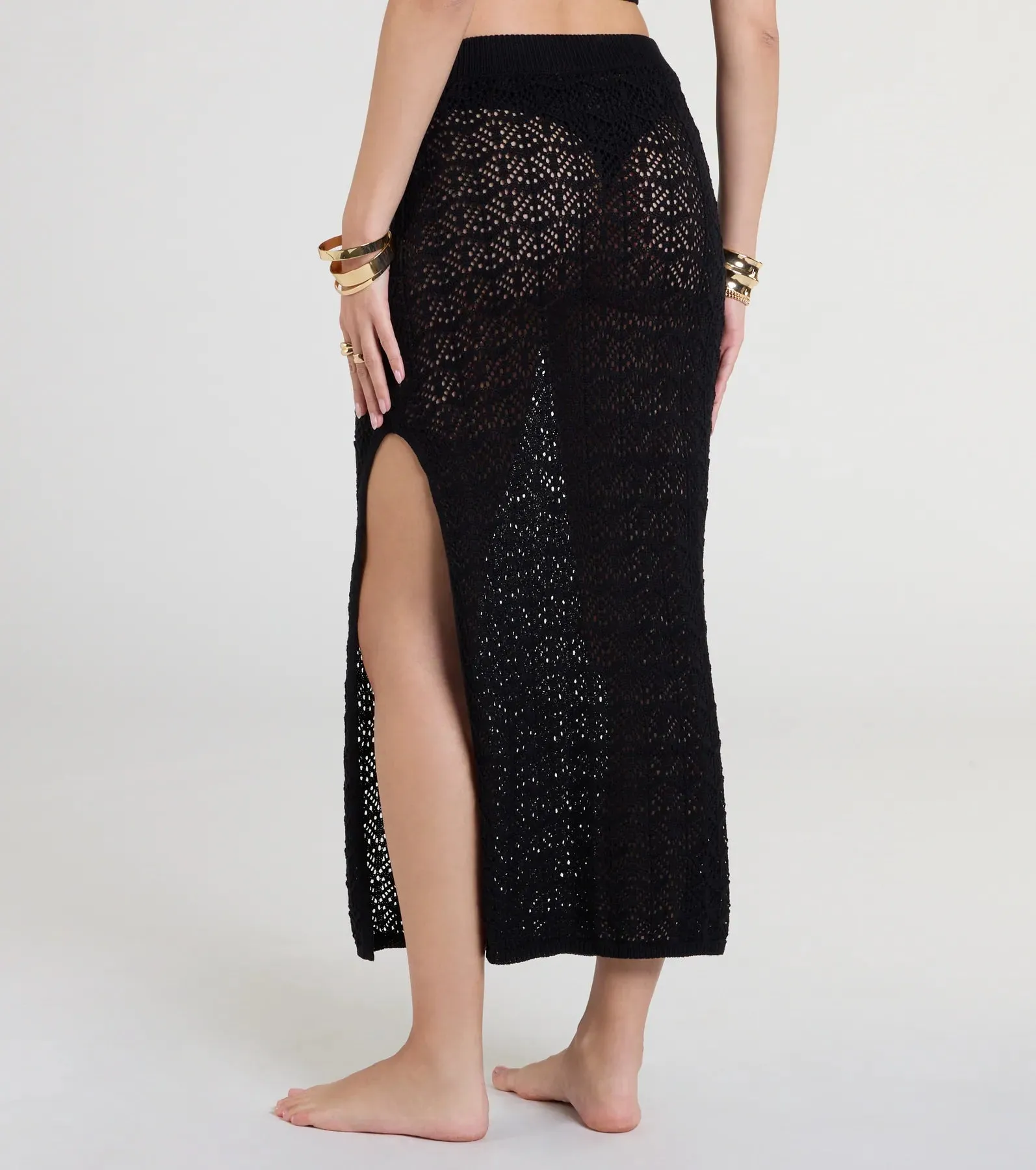 Bohemian Vibes Crochet Knit Maxi Skirt sold by Windsor product image thumbnail 2