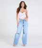 Cheerful Blooms Floral Lace-Up Eyelet Bustier sold by Windsor