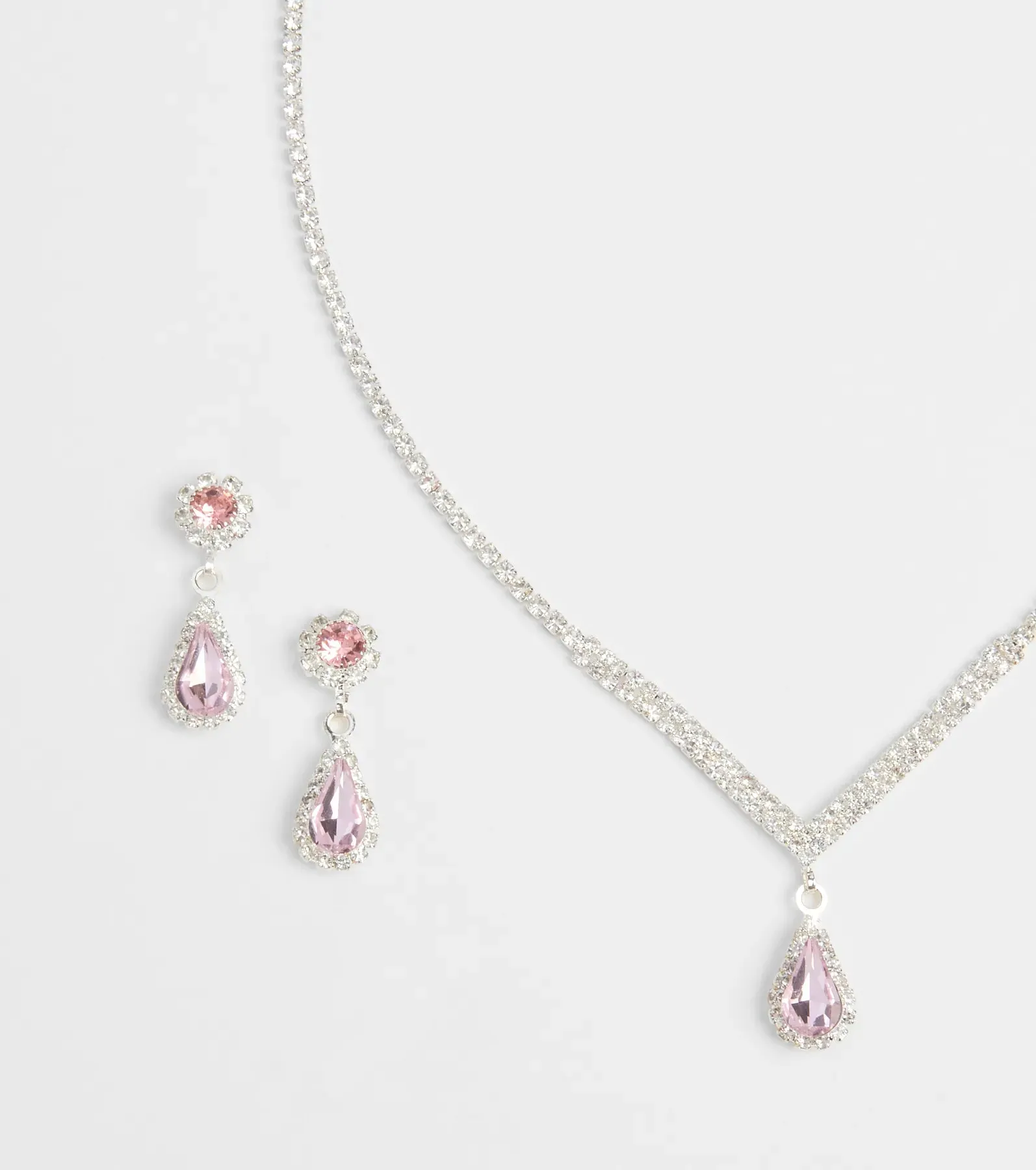 Princess Vibes Rhinestone Necklace And Earrings Set sold by Windsor product image thumbnail 2