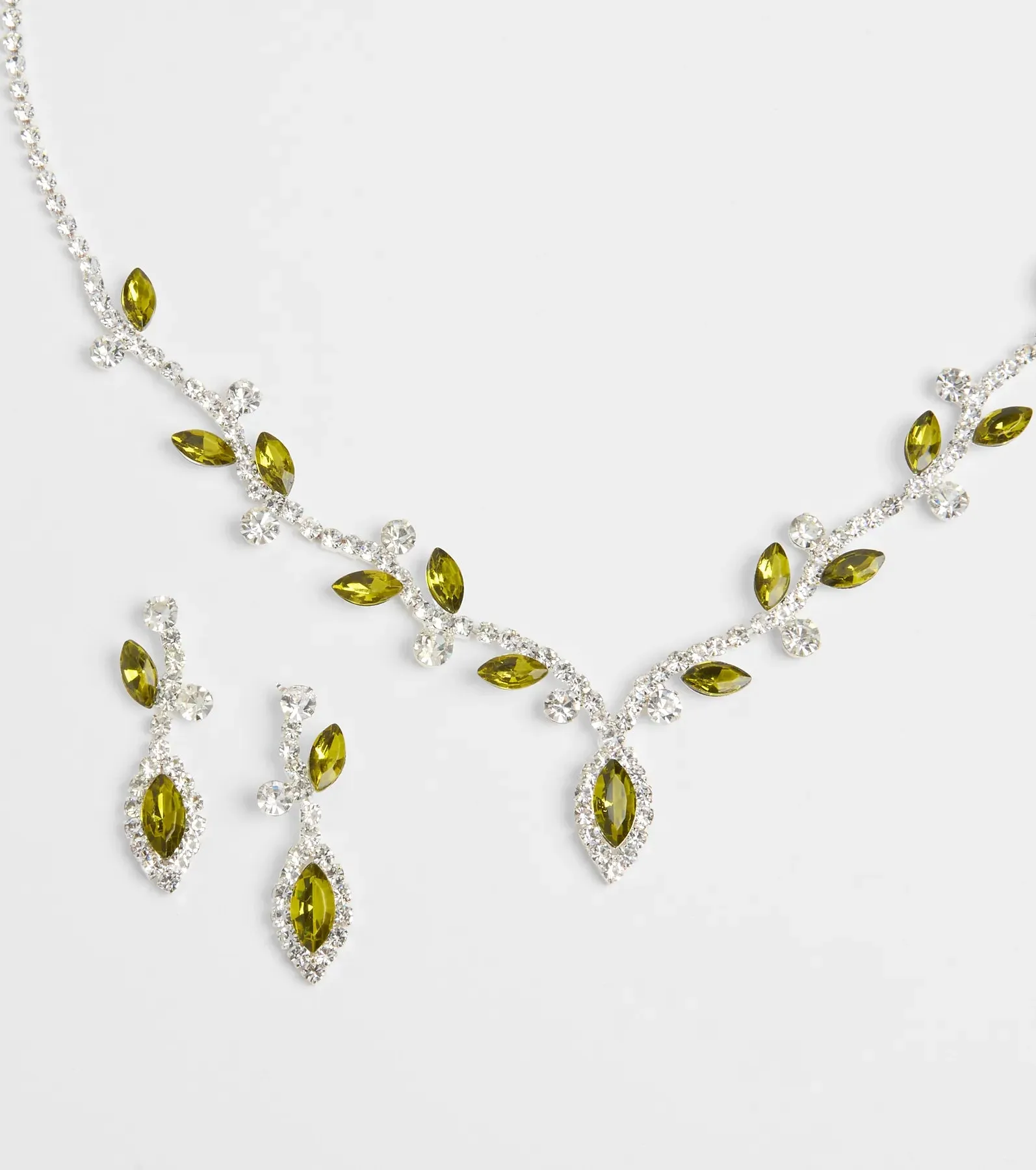 Whimsical Glam Rhinestone Necklace And Earrings Set sold by Windsor product image thumbnail 2