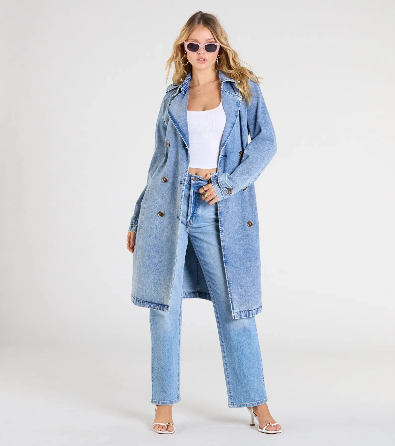 In The Stylish Trench Denim Coat sold by Windsor