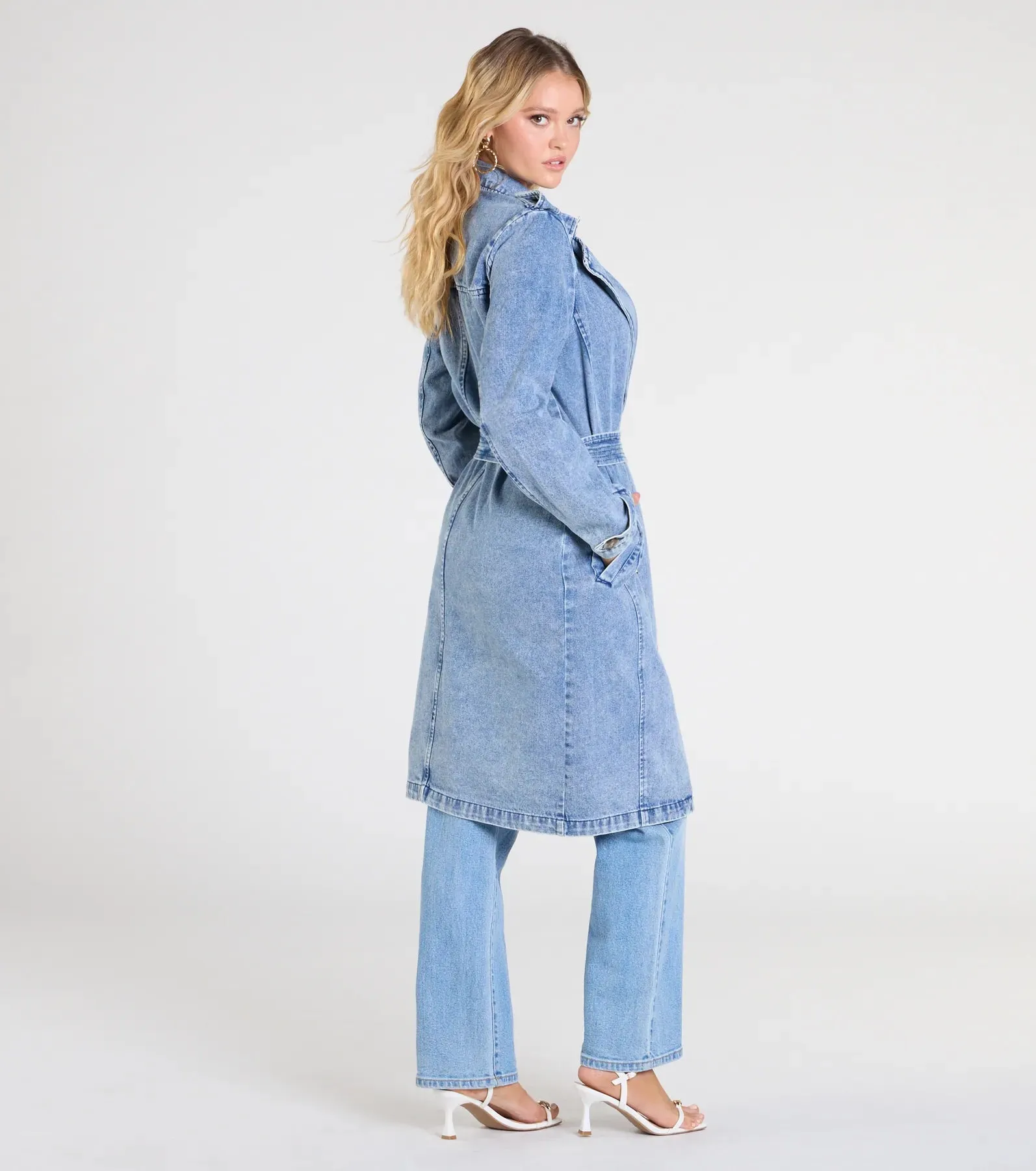 In The Stylish Trench Denim Coat sold by Windsor product image thumbnail 2