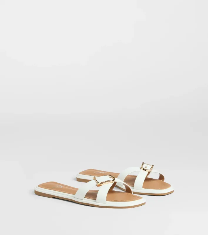 Down For Anything Buckle Criss-Cross Sandals sold by Windsor