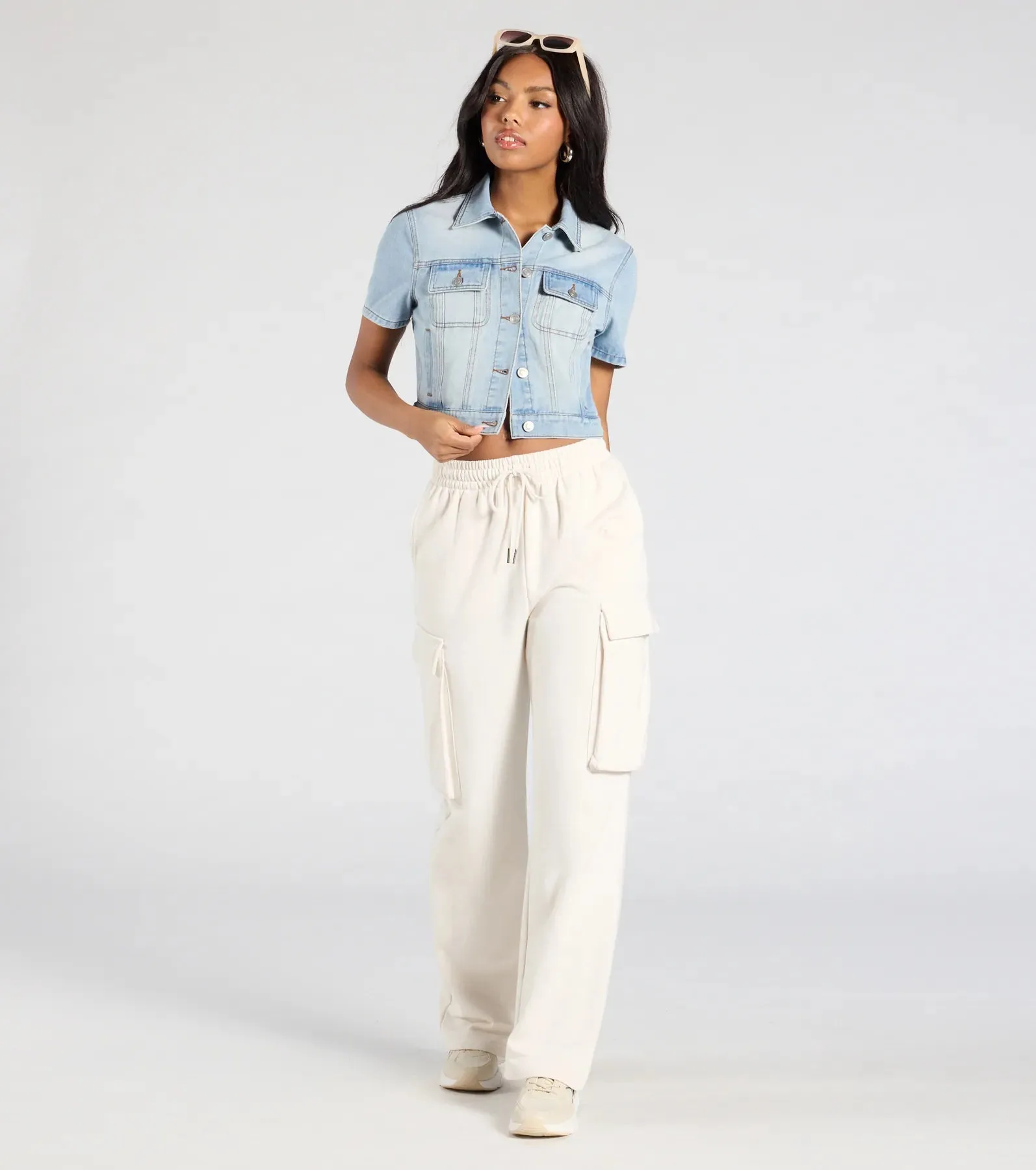 Cutely Casual Short Sleeve Denim Jacket sold by Windsor product image thumbnail 3