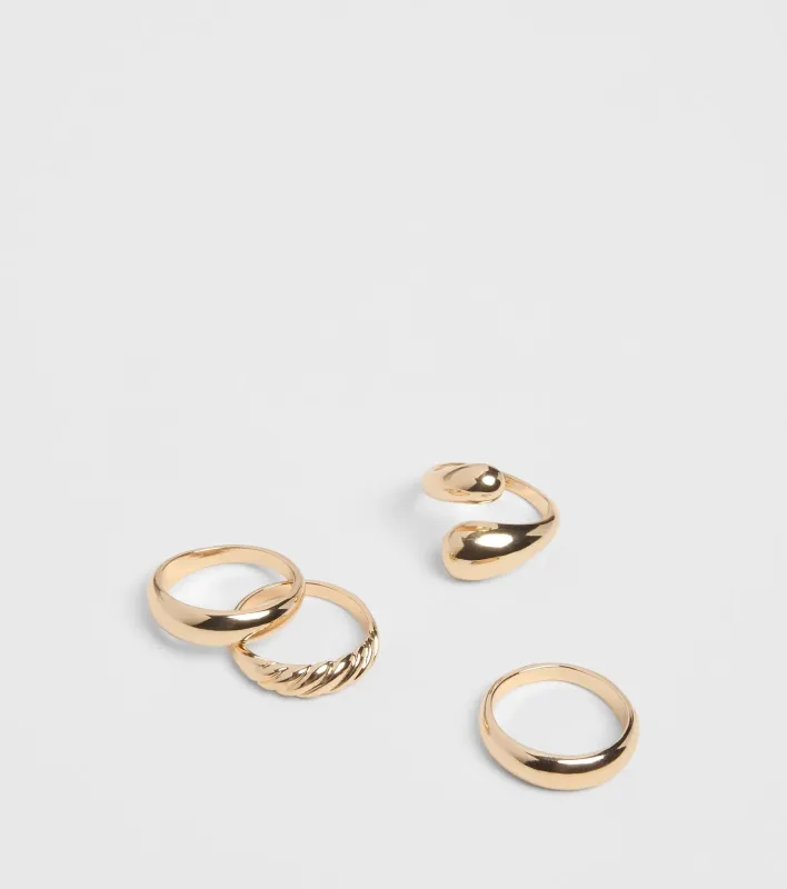Sleek Arrangement Four-Pack Ring Set sold by Windsor