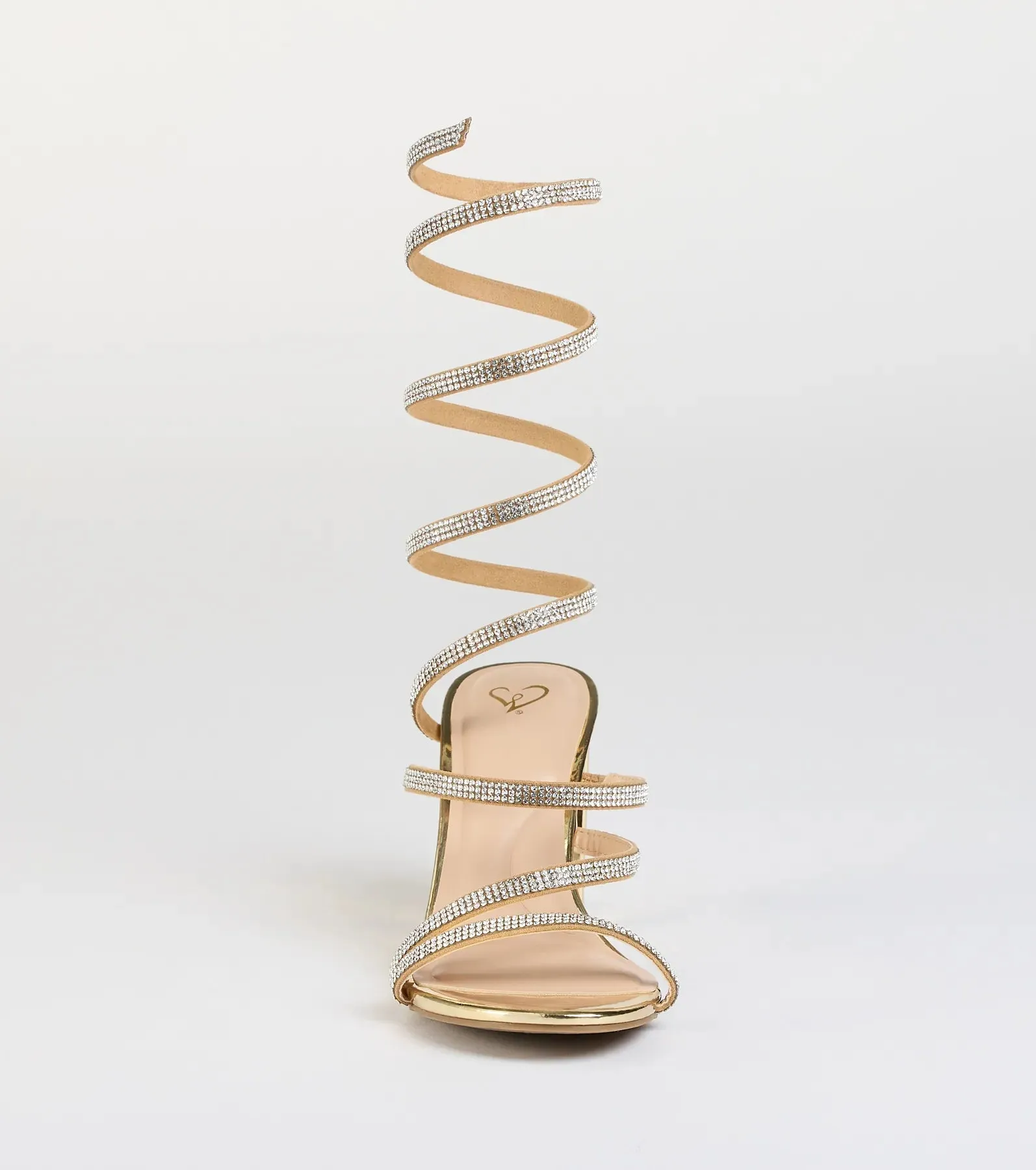 Elevated Status Rhinestone Spiral Block Heels sold by Windsor product image thumbnail 3