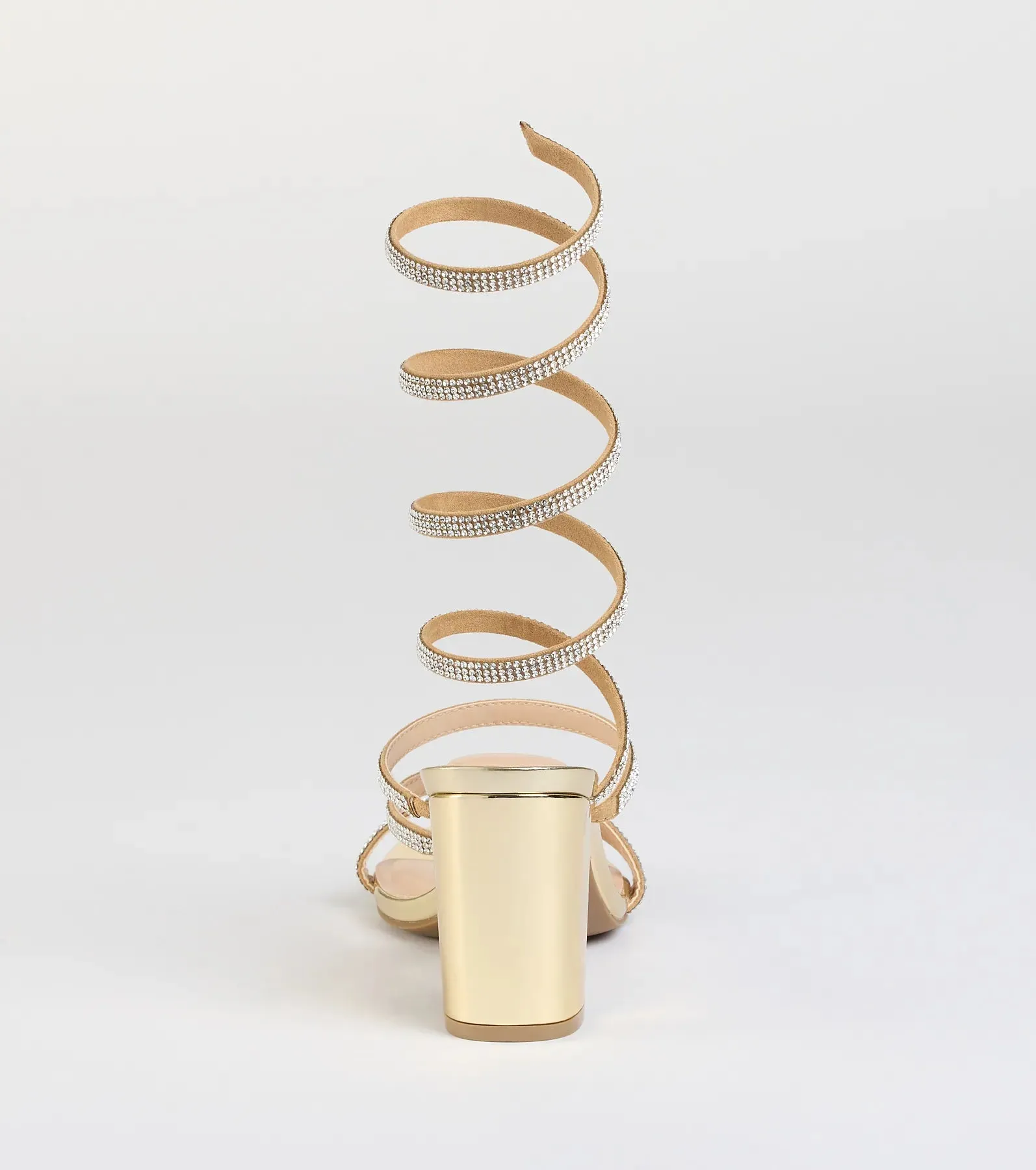 Elevated Status Rhinestone Spiral Block Heels sold by Windsor product image thumbnail 4