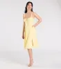 Playful And Pretty Corset Lace-Up Midi Dress sold by Windsor