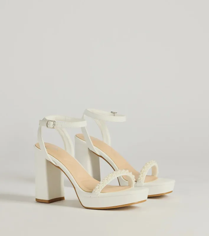 Another Status Faux Pearl Platform Heels sold by Windsor