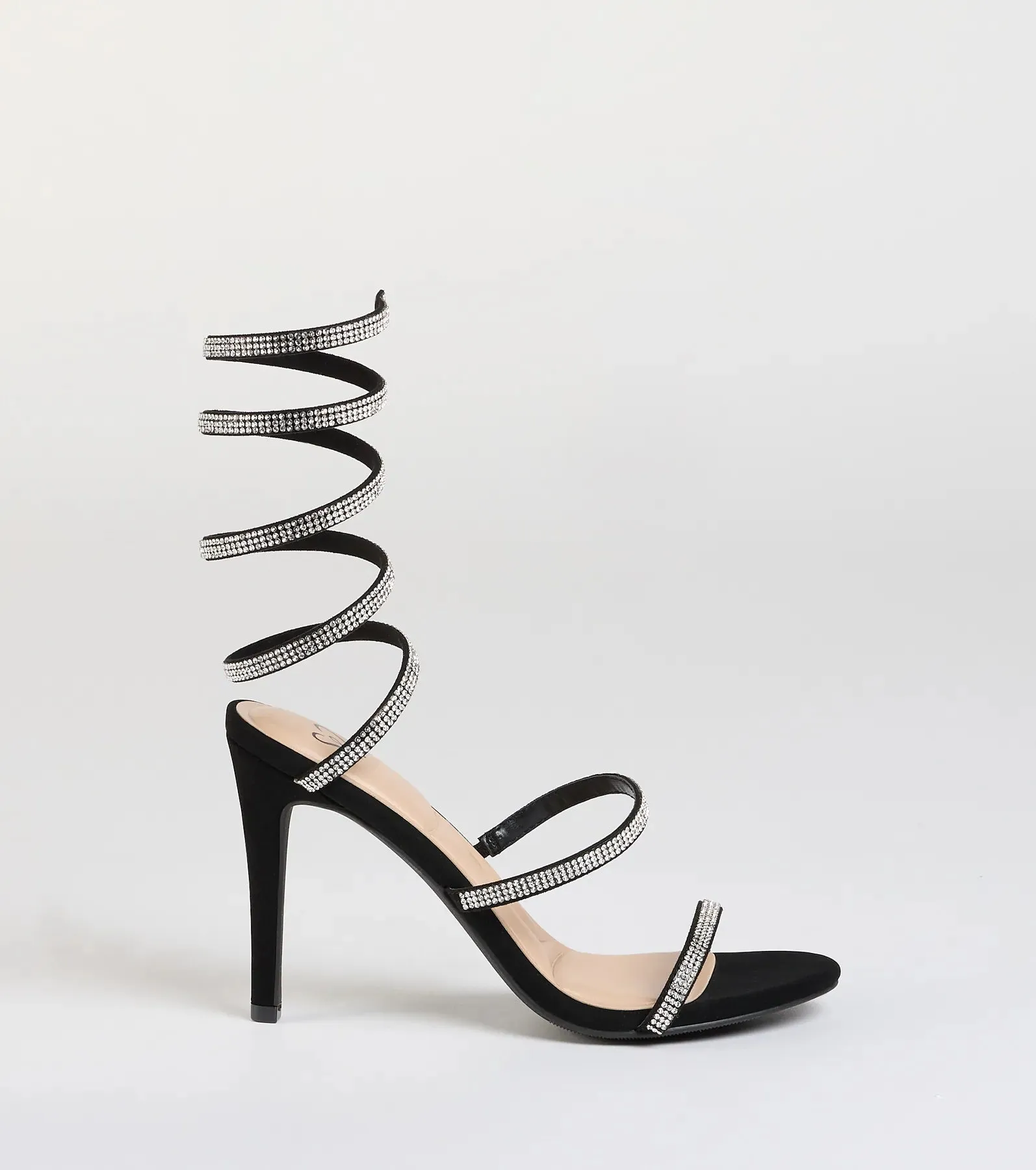 Girly Vibes Rhinestone Spiral Heels sold by Windsor product image thumbnail 2