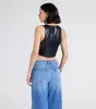Here To Slay Faux Leather Cropped Vest sold by Windsor