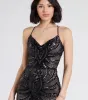 Brooke Lace-Up Mermaid Sequin Mesh Formal Dress sold by Windsor