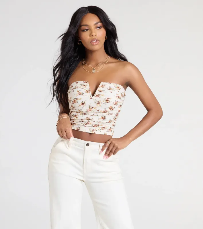 Cutesy Vibe Floral Lace Tube Top sold by Windsor