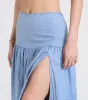 Western Cutie Tiered Chambray Maxi Skirt sold by Windsor