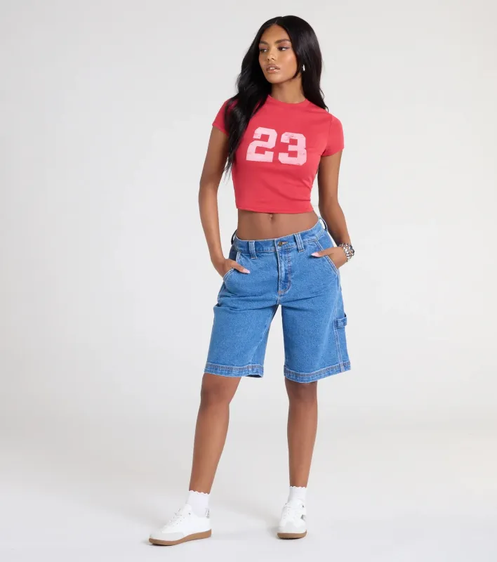 Big Deal Mid-Rise Denim Jorts sold by Windsor