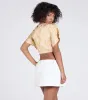 Pretty Taste Tie-Front Printed Satin Top sold by Windsor