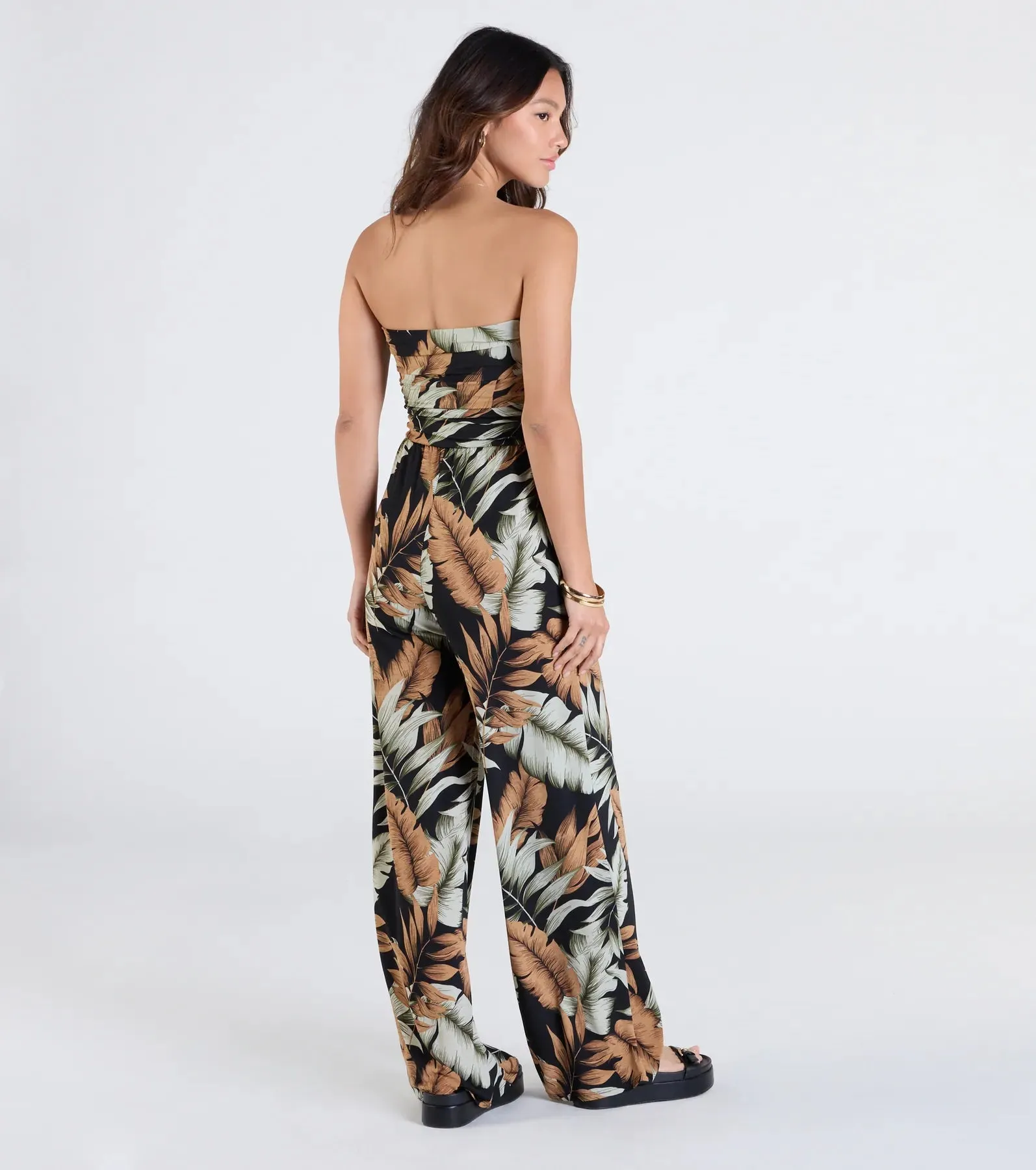 Tropical Breeze Strapless Wide-Leg Jumpsuit sold by Windsor product image thumbnail 2