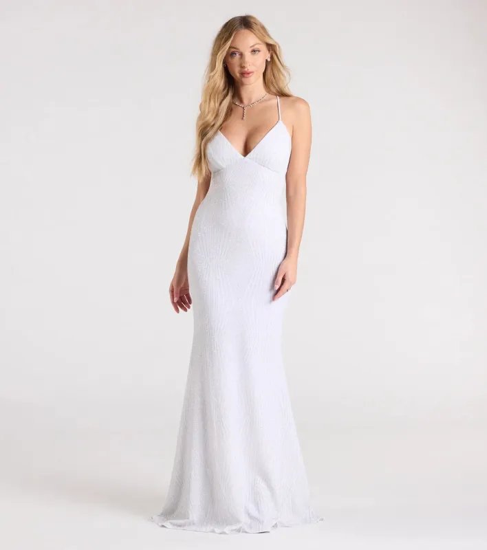 Carina Lace-Up Mermaid Glitter Formal Dress sold by Windsor