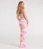 Charmed Sass Floral Bodycon Slit Maxi Dress sold by Windsor