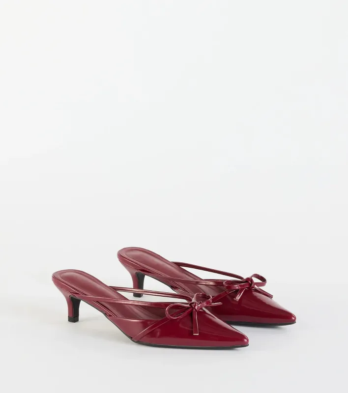 Sweetest Thing Bow Kitten Heel Mules sold by Windsor