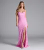 Lani Lace-Up Slit Mermaid Sequin Formal Dress sold by Windsor