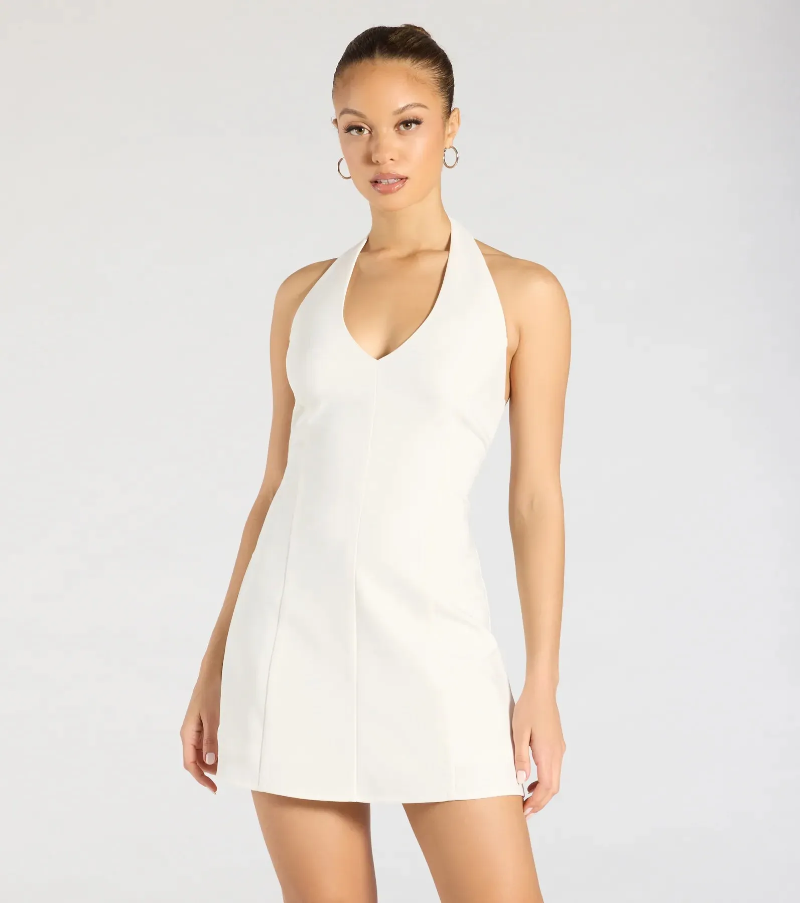 Chic Event Halter A-Line Mini Dress sold by Windsor