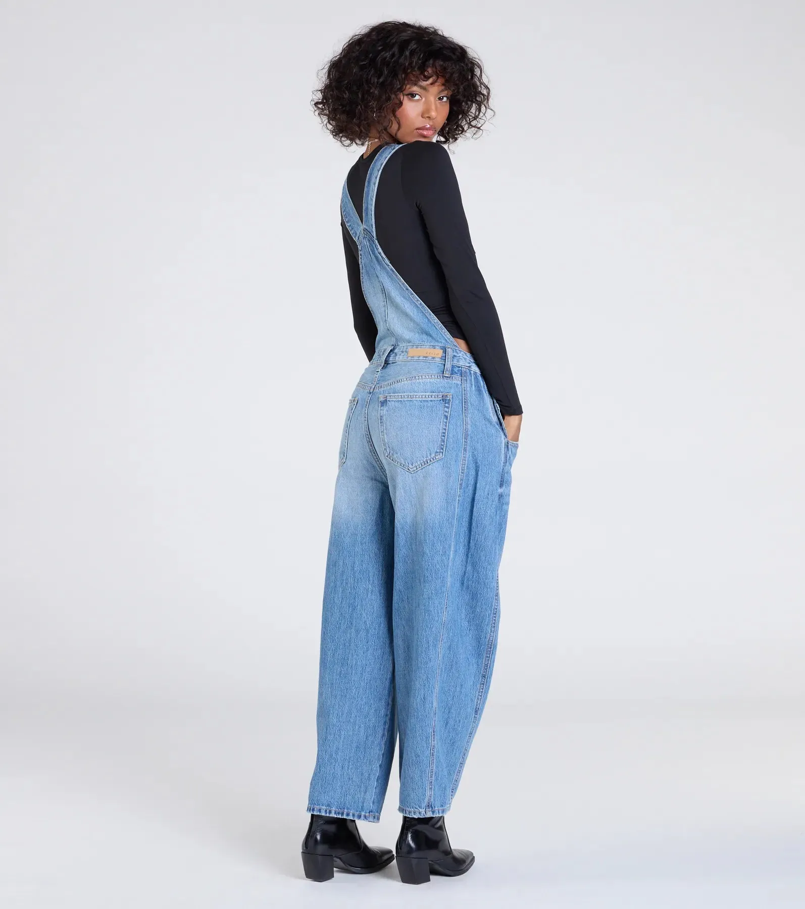 Casual Aesthetic Baggy Denim Overalls sold by Windsor product image thumbnail 2