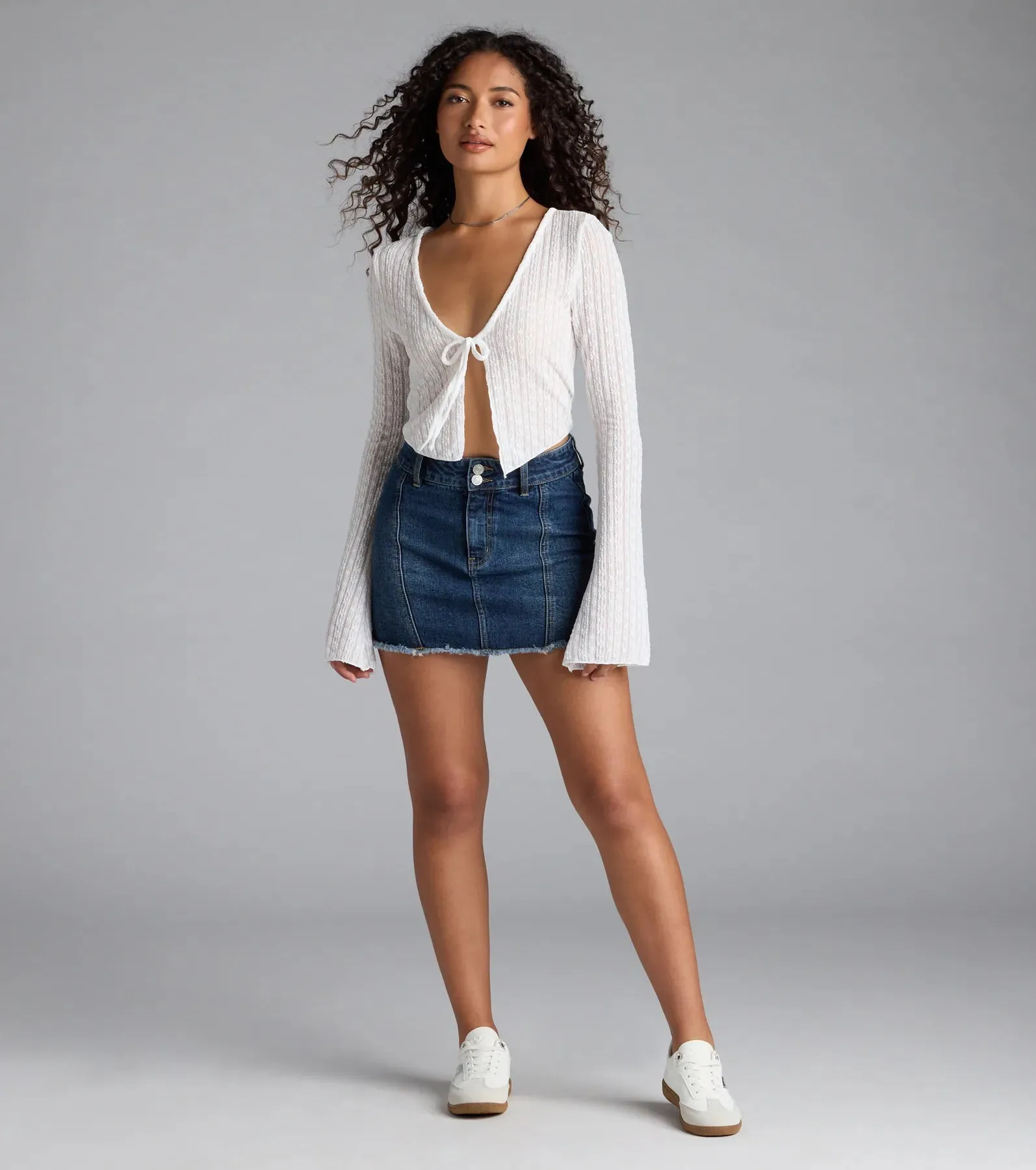 Breezy Beauty Floral Lace Tie-Front Top sold by Windsor product image thumbnail 3