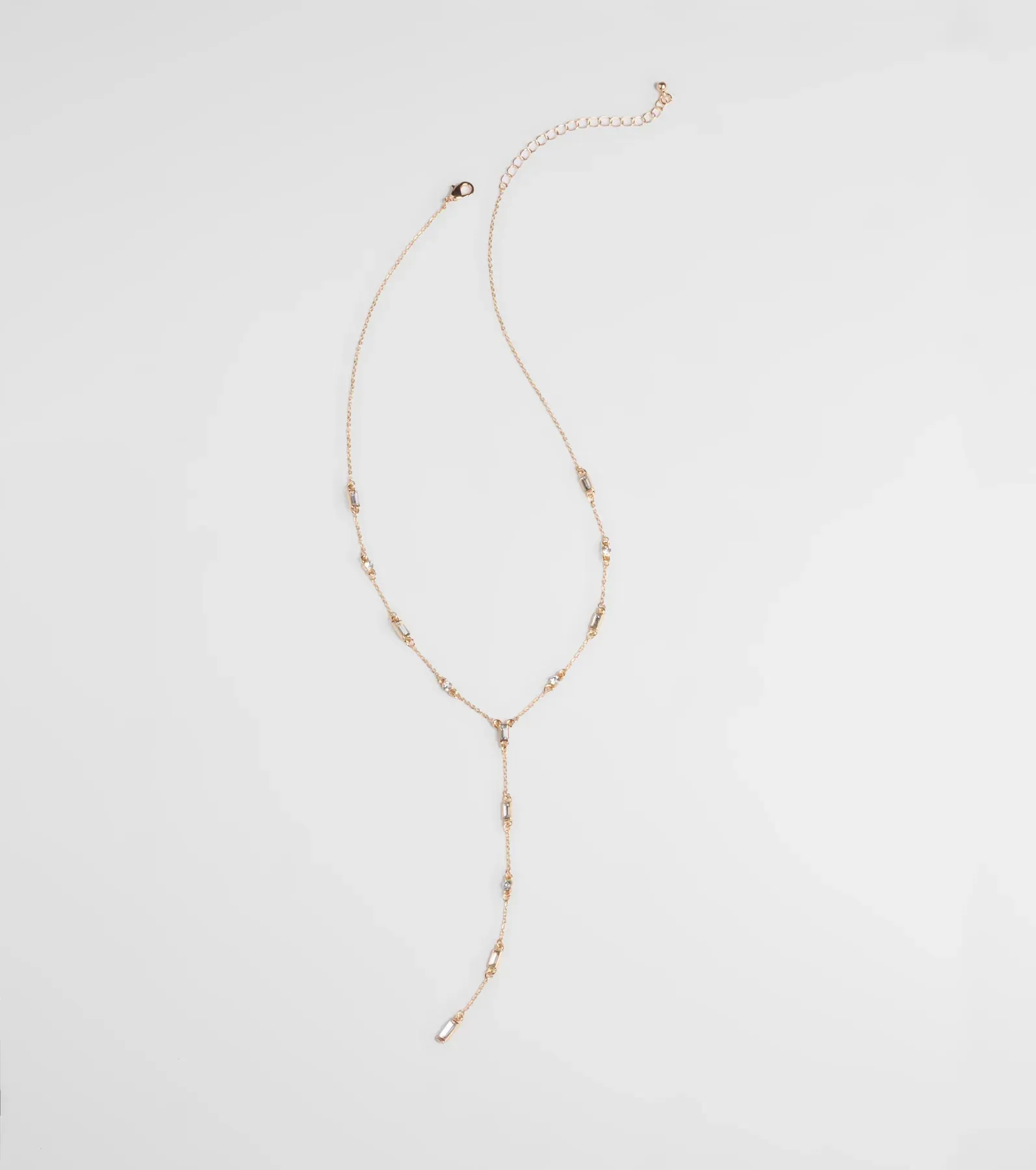 Best Version Of Me Rhinestone Lariat Necklace sold by Windsor