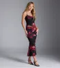 Captivating Floral Mesh Lace-Up Maxi Dress sold by Windsor