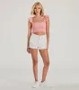 Pretty Darling Sleeveless Smocked Crop Top sold by Windsor