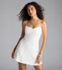 Sweet Sensation Lace A-Line Mini Dress sold by Windsor