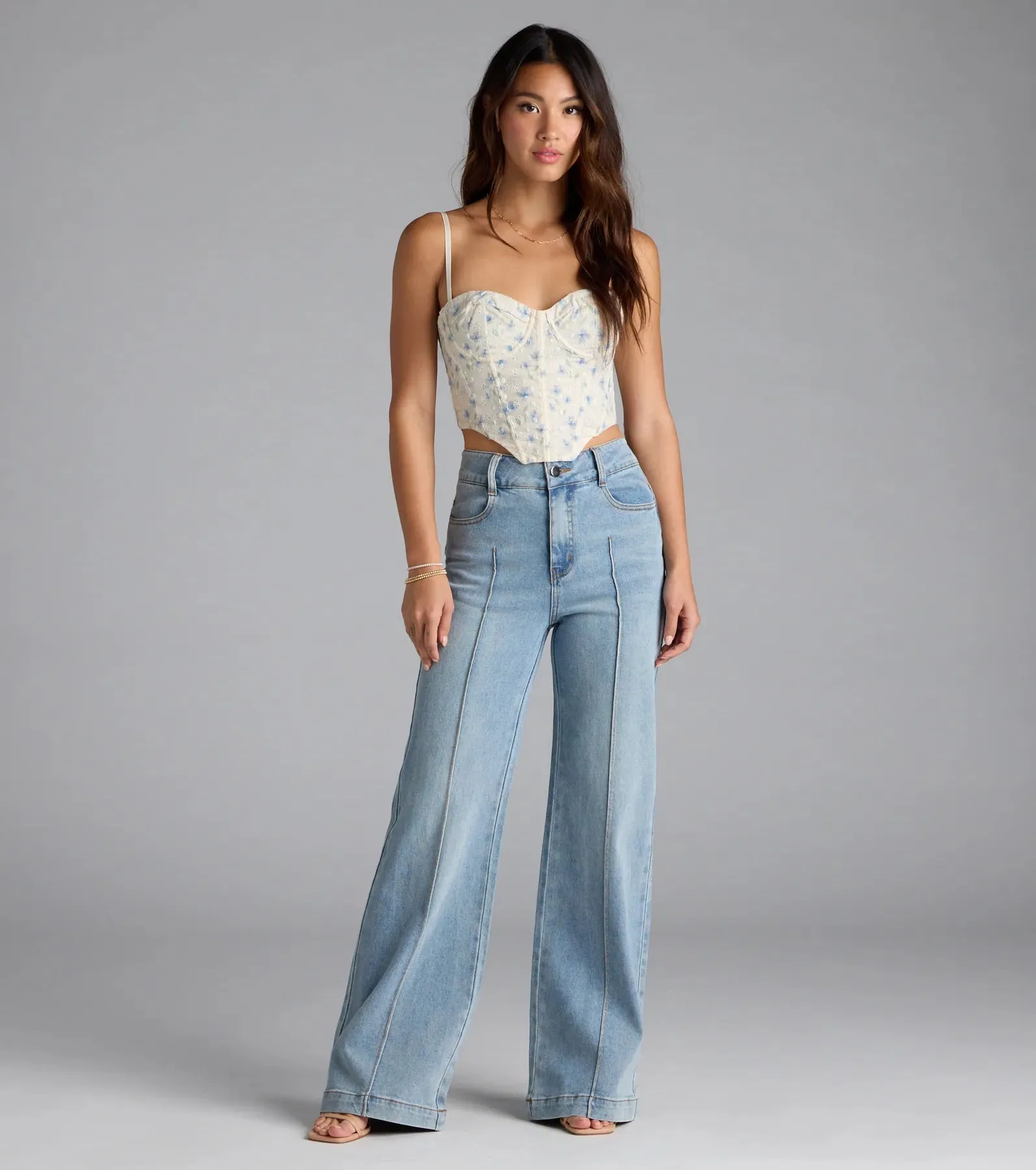 Picturesque Cutie Lace-Up Floral Bustier sold by Windsor product image thumbnail 4